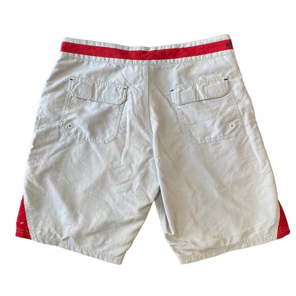 Sea Doo BRP Hybrid Shorts Mens 34 Swim Shorts Bermuda Tan Red - Picture 3 of 8